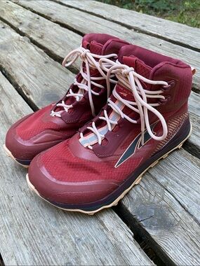 Altra Women's Maroon and Cream Trail Running Boots